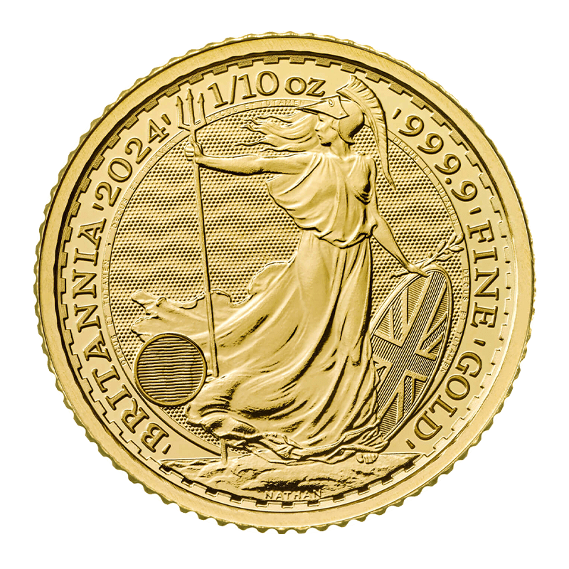 Image pour Pièce d’or Britannia de 1/10 oz (2024) à partir de Métaux précieux TD